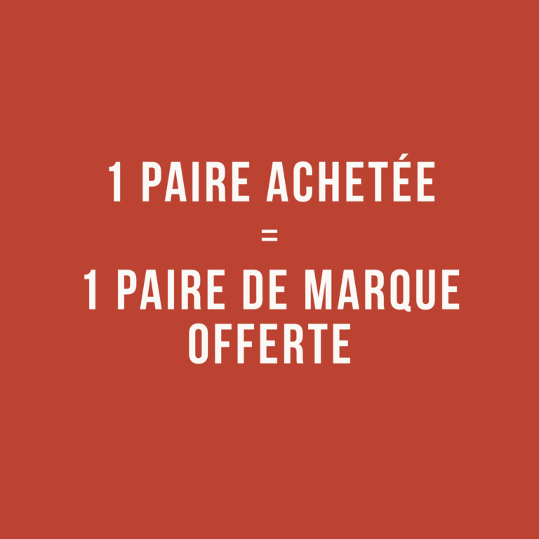 offre 1 paire achetée, la 1er paire de marque offerte, voir condition en magasin
